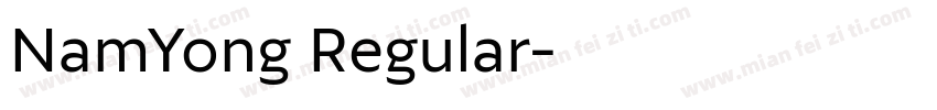 NamYong Regular字体转换